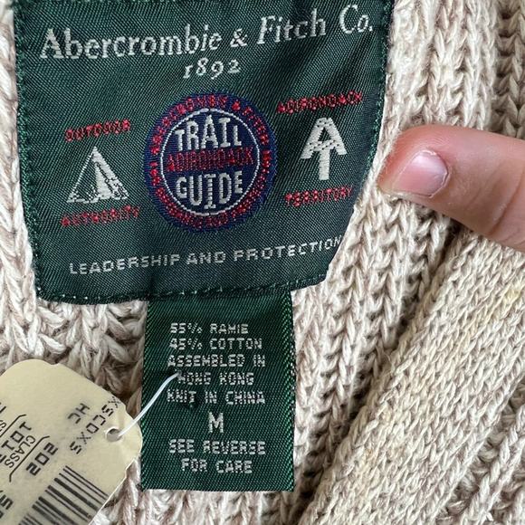 NWT Vintage Abercrombie and finch grandpa button up Tan sweater vest - Picture 4 of 12